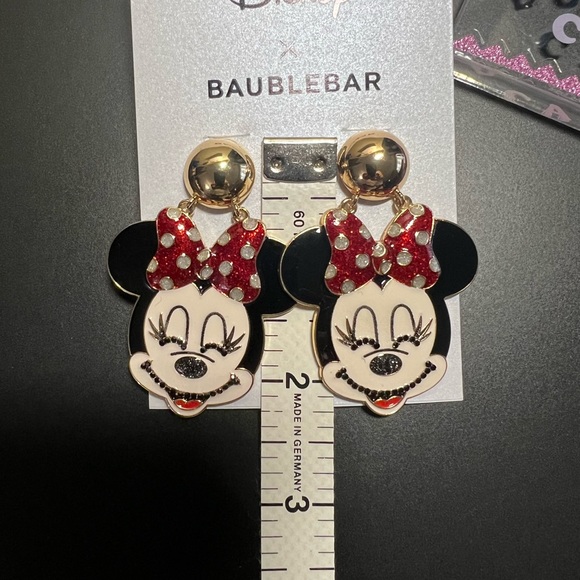 NEW BaubleBar x Disney Minnie Mouse Smile Dangle Earrings - Picture 11 of 11